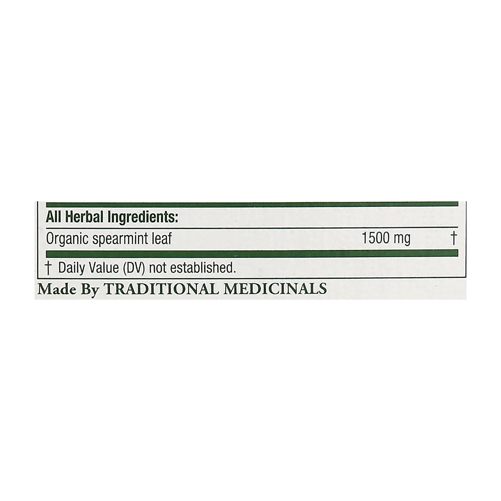 Organic Spearmint Herbal Tea, 16 Bags, Case of 6
