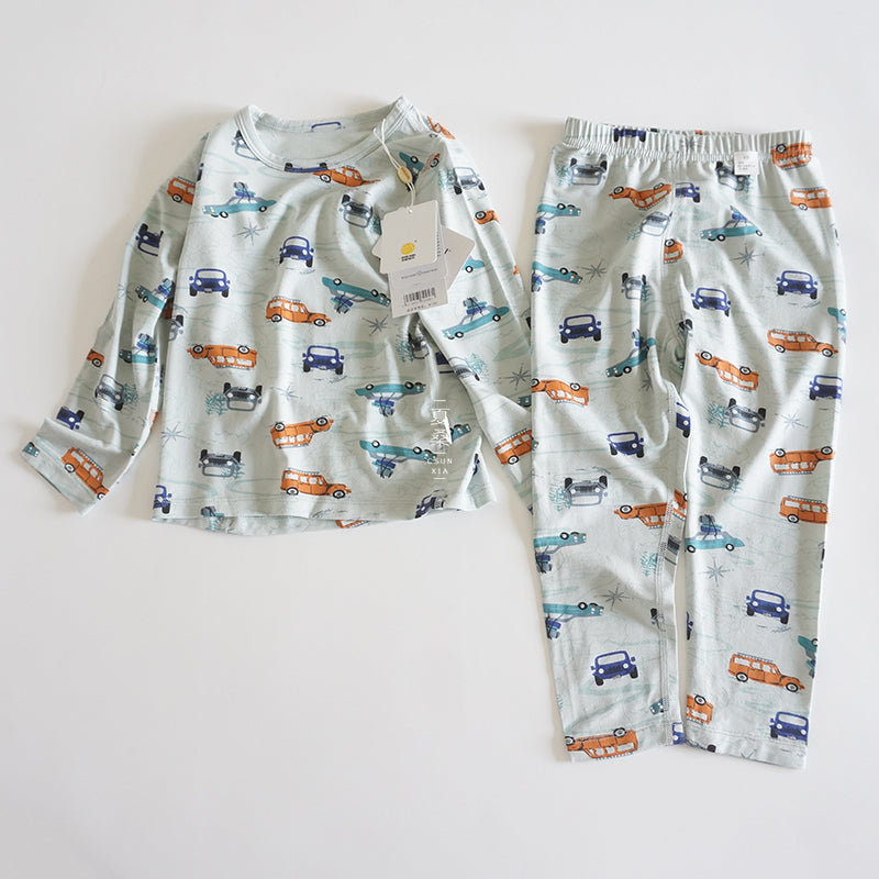 Long-sleeved Pajamas For Boys In Air-conditioned Room