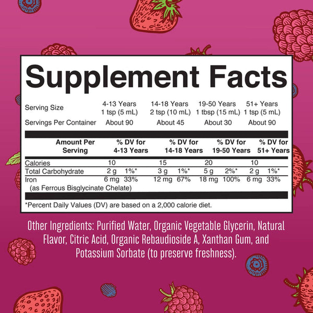 Mary Ruth's® Vegan Liquid Iron for Metabolism, Cellular Health, Overall Wellness BL-AD-IRN-CV-SF-16Z-UN-02