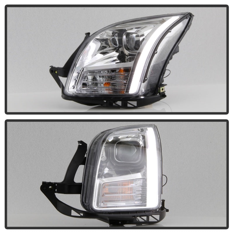 SPYDER xTune 06-09 Ford Fusion Light Bar DRL Projector Headlights - Chrome (PRO-JH-FFU06-LB-C) 9042126