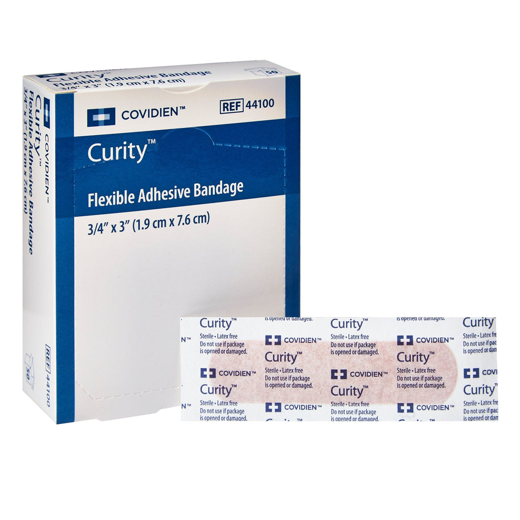 Curity™ Tan Adhesive Strip, ¾ x 3 Inch 44100