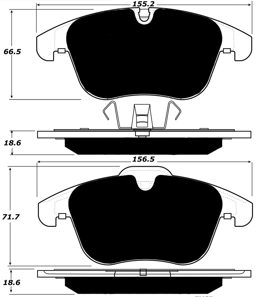 Porterfield Brake Pads for 2014 VOLVO S80 FWD 300mm Front DISC
