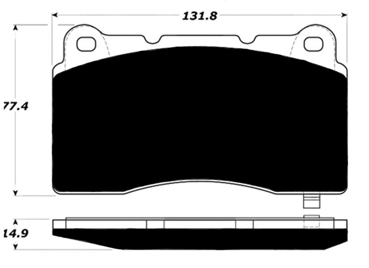 Porterfield Brake Pads for 2015 CADILLAC ATS w/ Brembo Front Calipers
