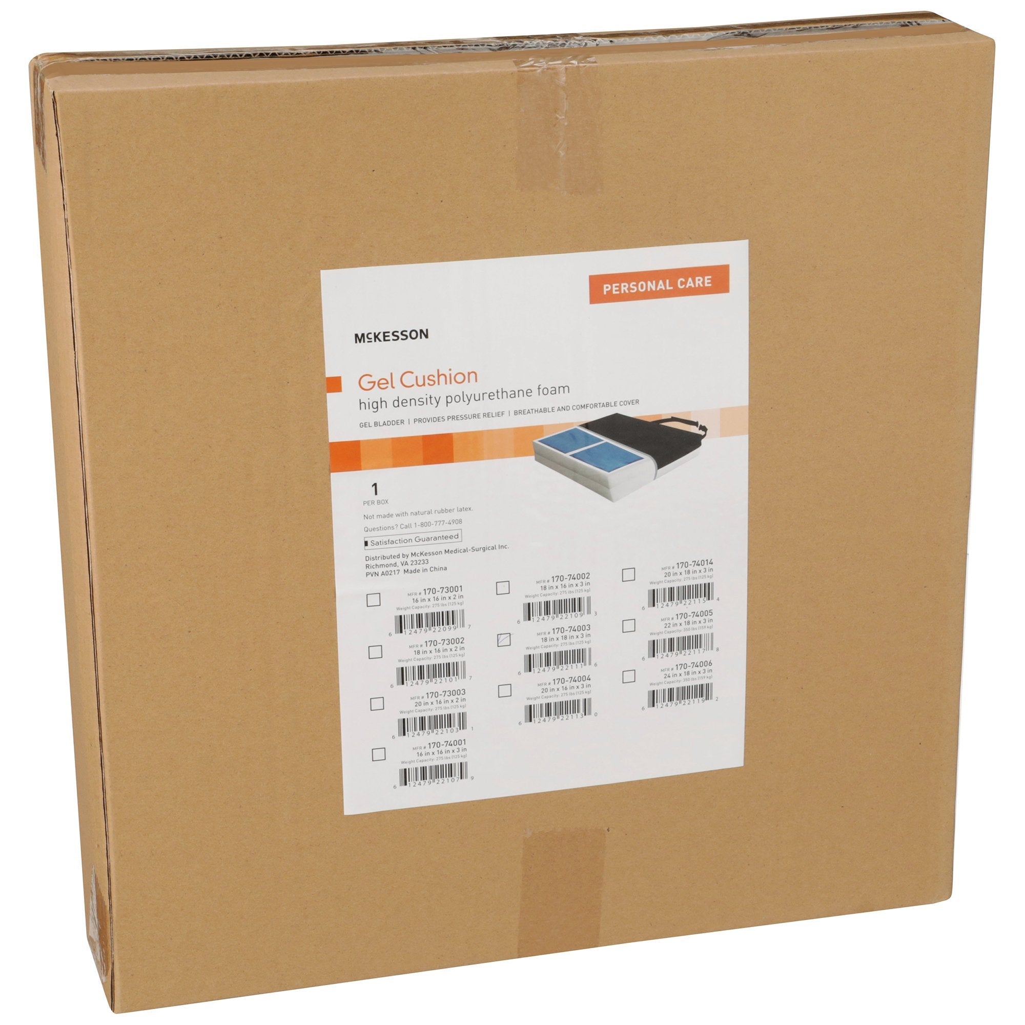McKesson Molded Foam Seat Cushion, 18 x 18 x 3 Inch 170-74003