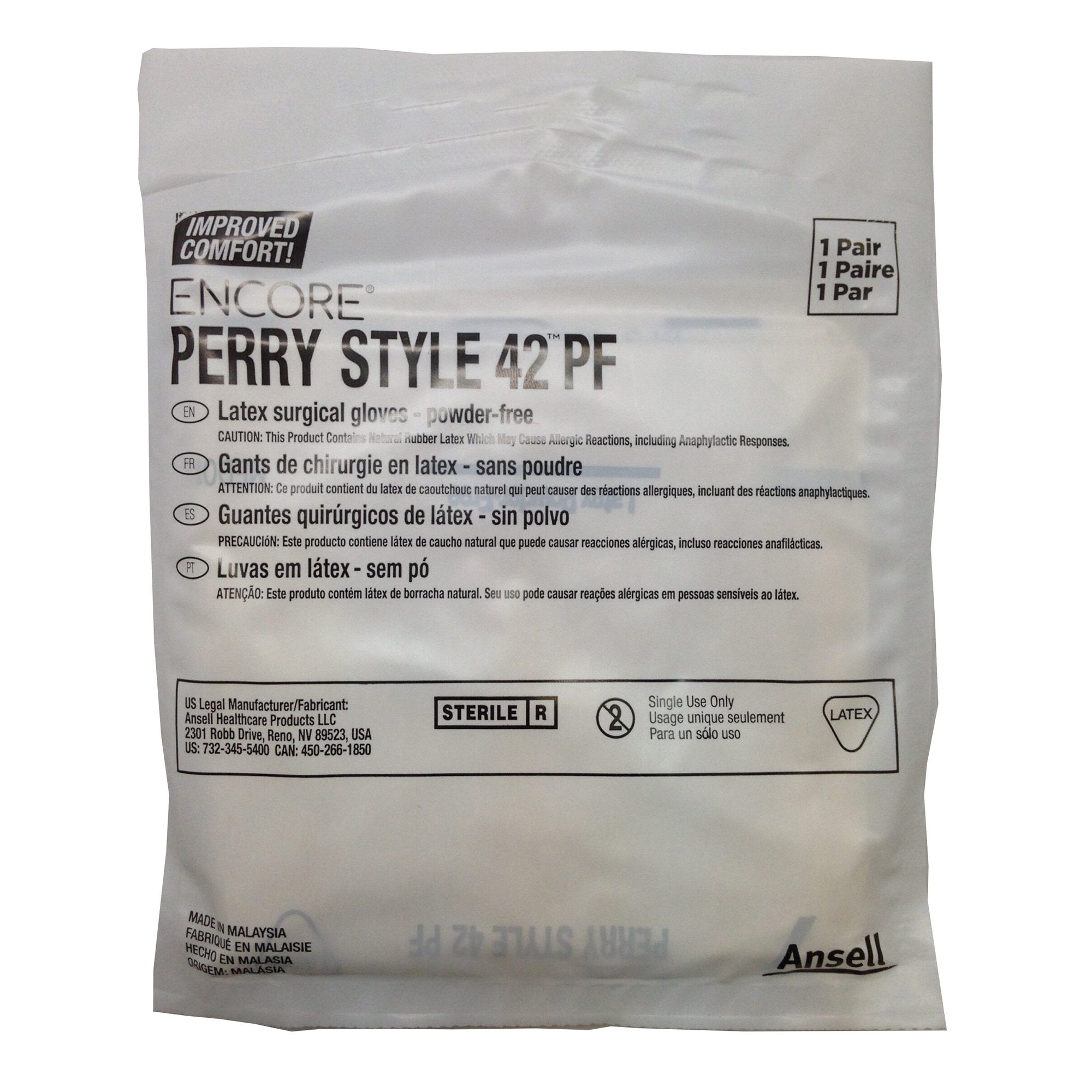 Encore® Perry® Style 42® PF Latex Surgical Glove, Size 8, Natural 5711105PF