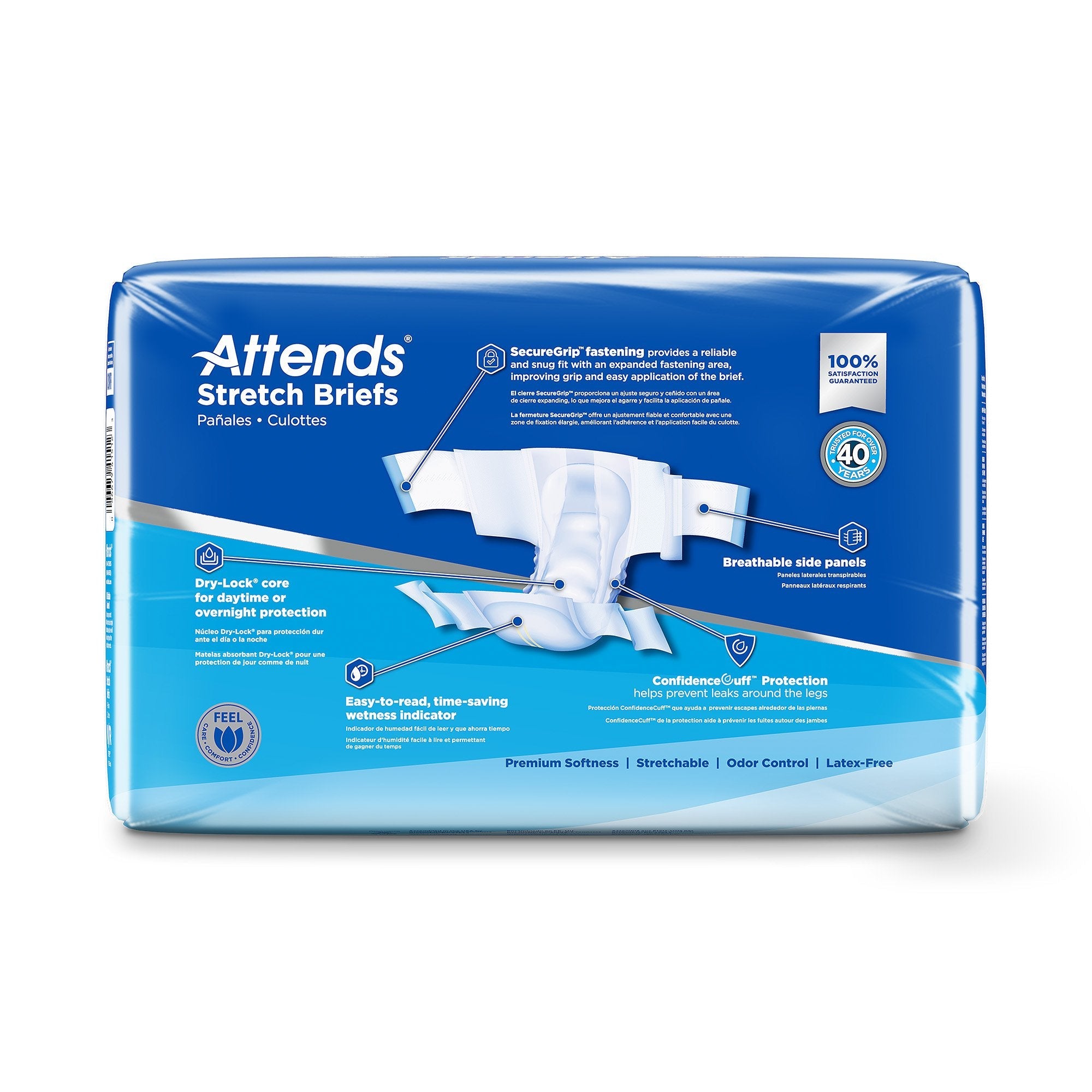 Attends® Stretch Briefs, Medium / Regular DDSMR