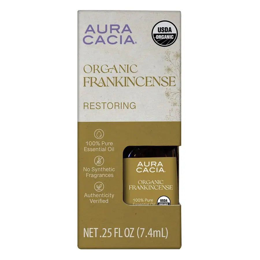 Aura Cacia Organic Frankincense Essential Oil, 0.25 fl oz