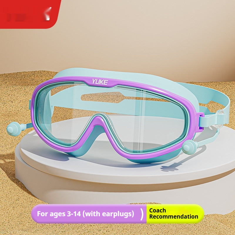 Children's Swimming Goggles With High Waterproof Anti Fog And Nose Protection Integrated Design