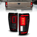 ANZO 21-23 Ford F-150 LED Taillights Seq. Signal w/BLIS Cover - Black Smoke 311474
