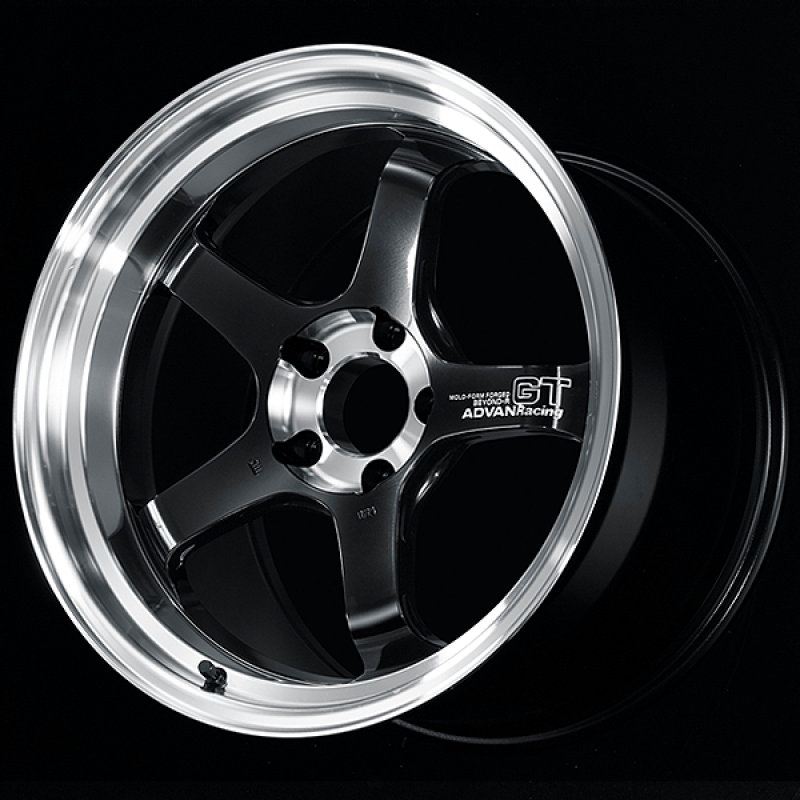 Advan GT Beyond-R 18X12.0 / +25 Off / 5x114.3 BC / 73mm Bore / Diamond Cut and Dark Platinum Black YAQC8O25EDPB