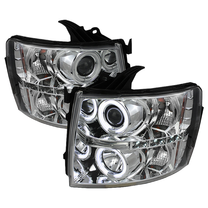 SPYDER Chevy Silverado 1500/2500 07-13 Projector Headlights CCFL Halo LED Chrm PRO-YD-CS07-CCFL-C 5033871