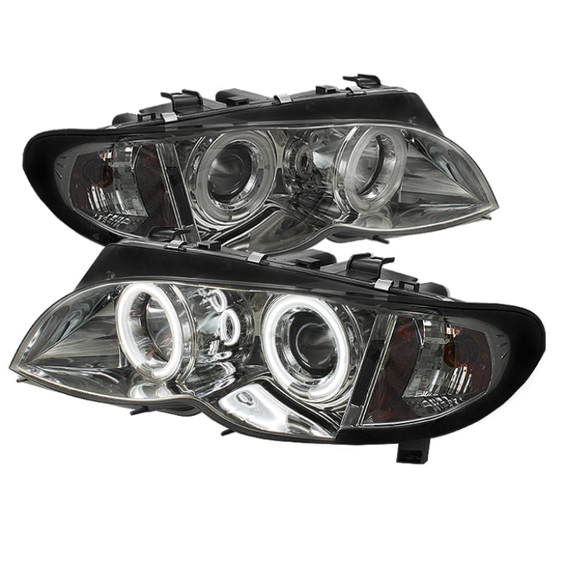 SPYDER BMW E46 3-Series 02-05 4DR Projector 1PC CCFL Halo Smke PRO-YD-BMWE4602-4D-AM-CCFL-SM 5042453