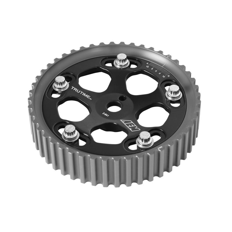 AEM Electronics Tru-Time Cam Gear Black 5-Bolt Mitsubishi 4G63
