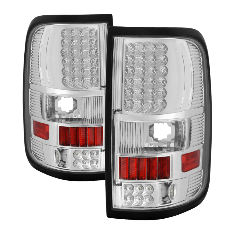 SPYDER Xtune Ford F150 Styleside 04-08 (Not Fit Heritage & SVT) LED Tail Lights Chrome ALT-ON-FF15004-LED-C 5012906