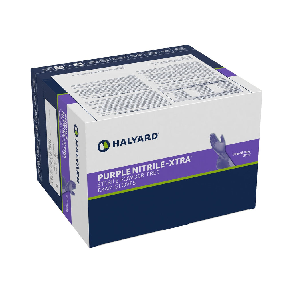 Purple Nitrile-Xtra™ Nitrile Extended Cuff Length Exam Glove, Extra Large 14263