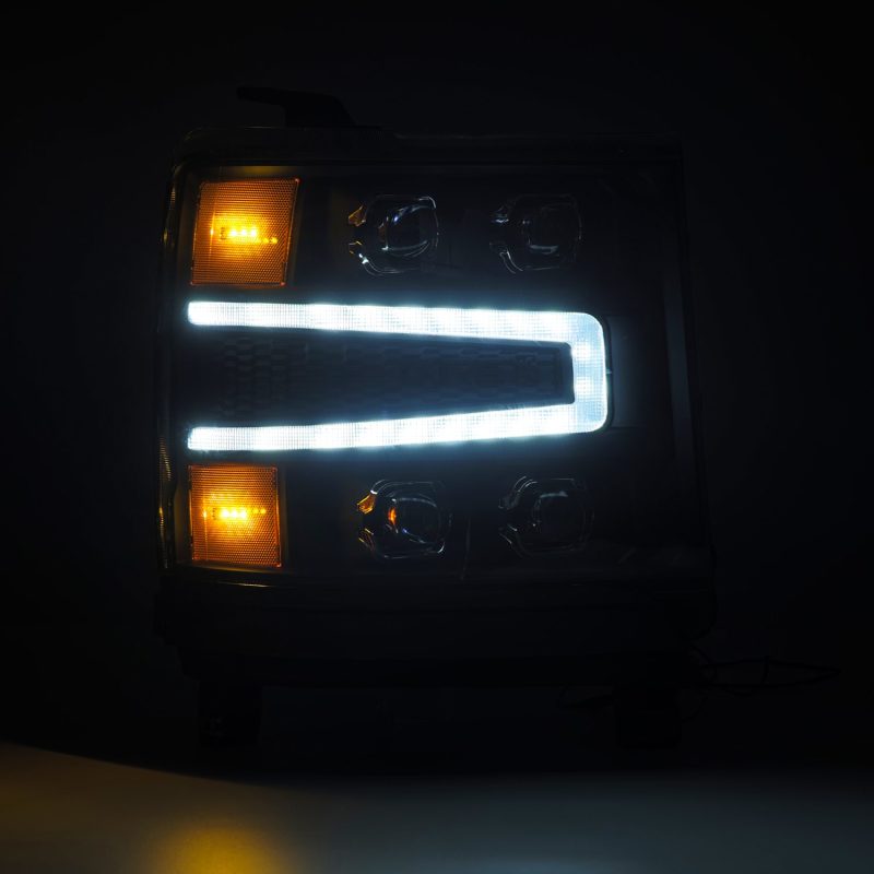 AlphaRex 16-18 Chevy 1500HD NOVA-Series LED Proj Headlights BK w/Actv Lgt/SeqSig & DRL (Req 810023) 880237 *Discontinued