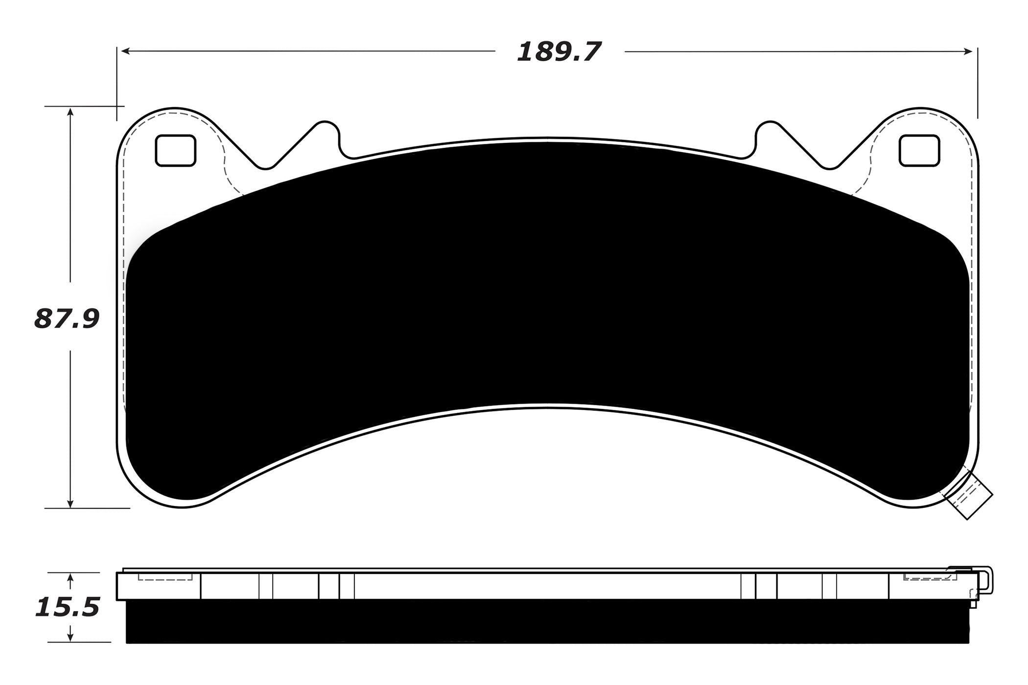 Porterfield Brake Pads for 2015 GMC YUKON XL 1500 / DENALI w/6 Piston BBK
