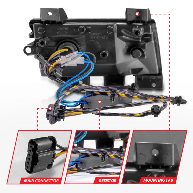 ANZO 2018-2021 Jeep Wrangler LED Side Markers Chrome Housing Smoke Lens w/ Seq. Signal Sport Bulb 511085