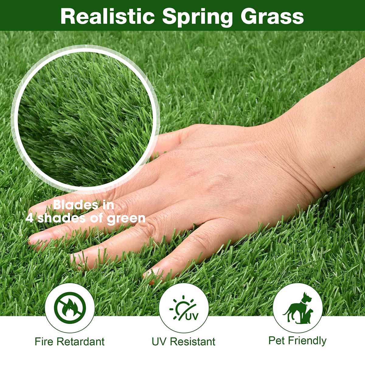Yescom Indoor Pet Turf Rolls for Dog Daycare Facility 13/16"H