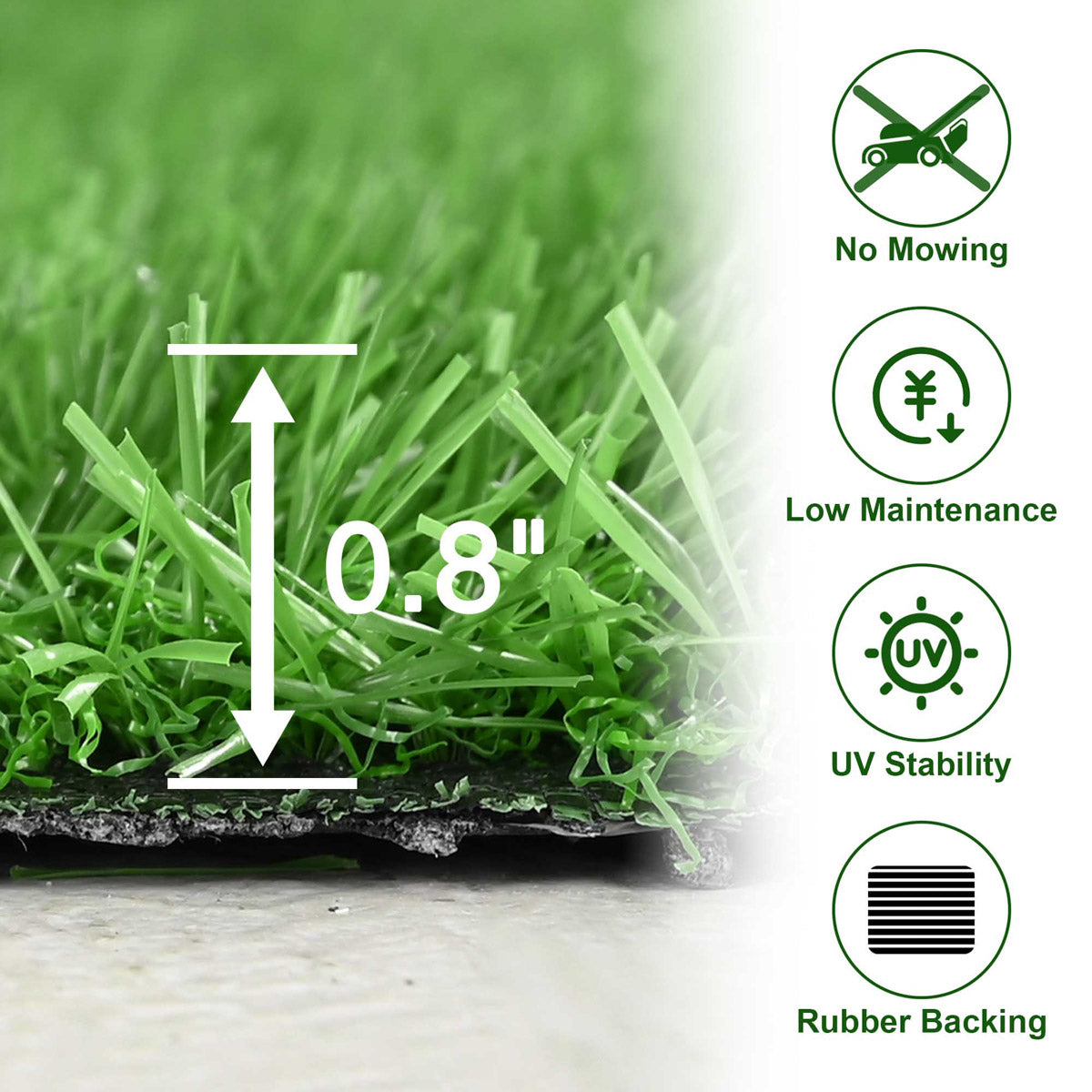 Yescom Outdoor Pet Turf Rolls for Dog Daycare Facility 13/16"H