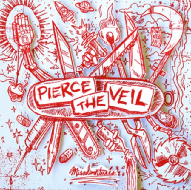 Pierce The Veil - Misadventures (Silver With Red Splatter LP Vinyl) & Misadventures & Collide With The Sky & Collide With The Sky (Sea Blue LP Vinyl)