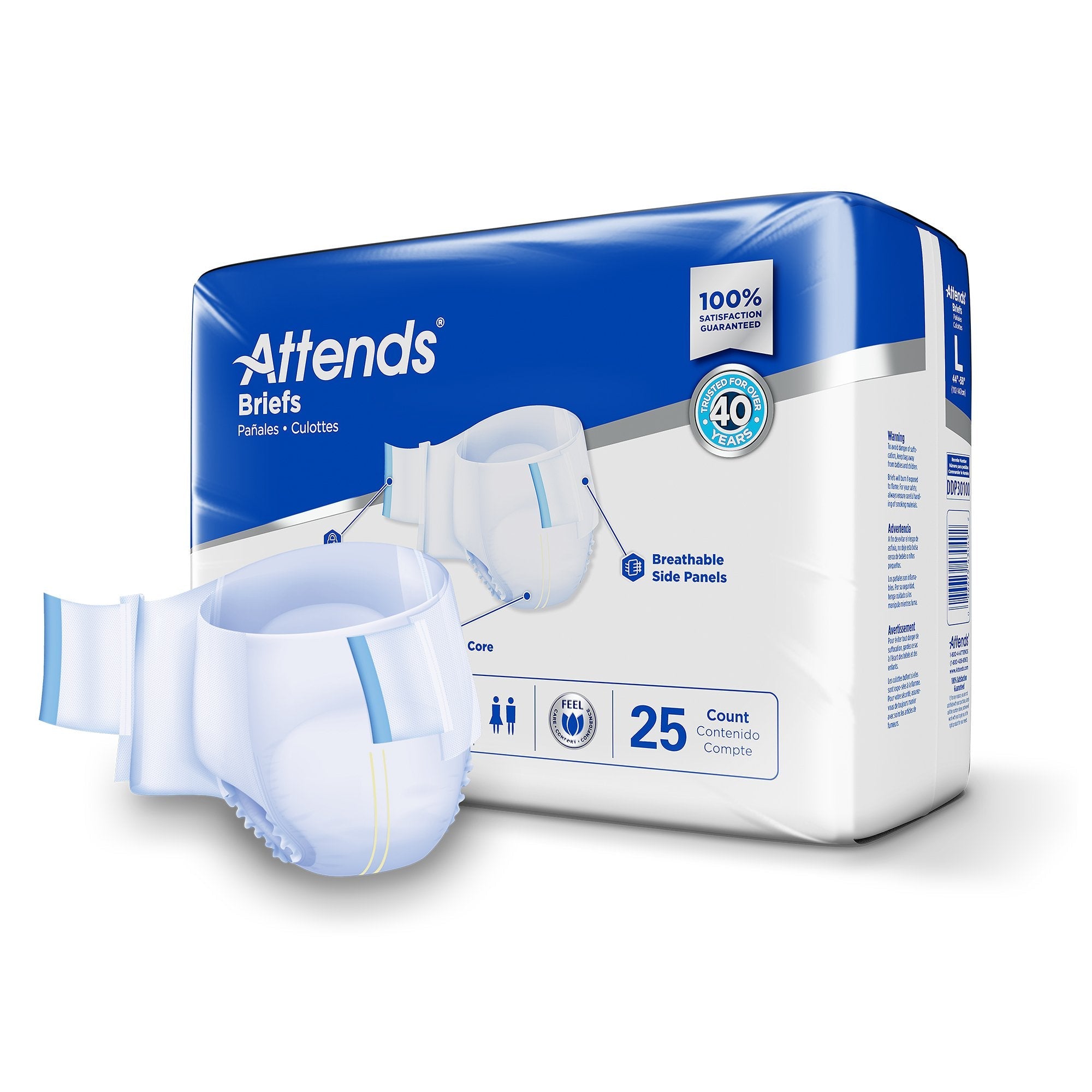 Attends® Extra Heavy Absorbency Briefs, Large DDP30100