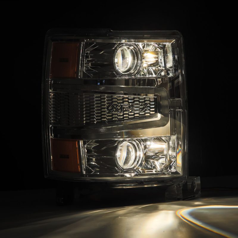 AlphaRex 14-15 Chevy 1500 PRO-Series Projector Headlights Chrome w/Sequential Signal &  DRL 880246 *Discontinued