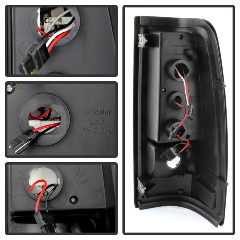 SPYDER Xtune 03-06 Silverado 1500/2500 (Will Not Fit Stepside) LED Tail Lights Black ALT-ON-CS03-LED-BK 5008763