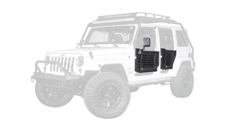 Body Armor 4x4 07-18 Jeep Wrangler Gen 3 Trail Doors Rear Pair JK-6140