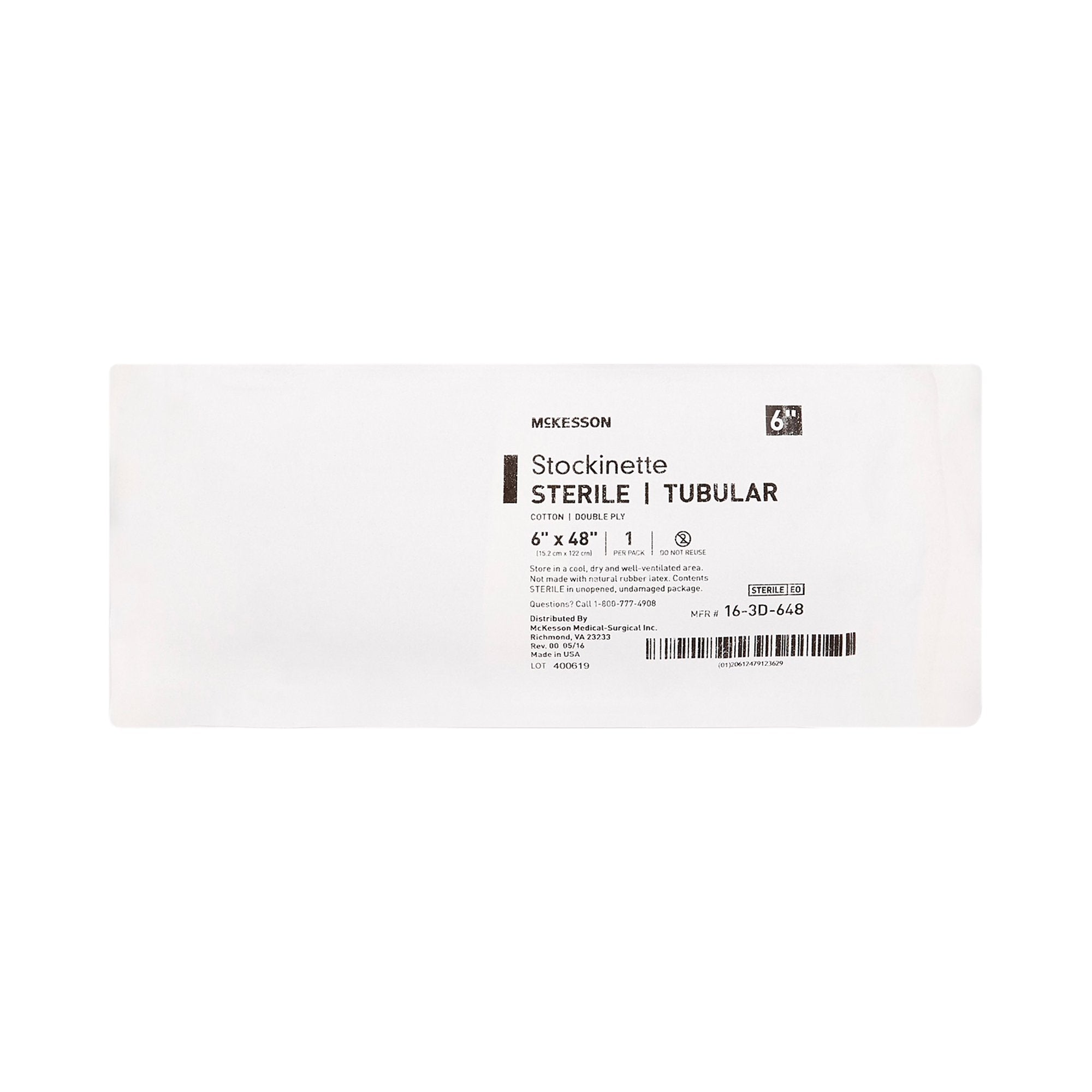 McKesson Beige Cotton Tubular Stockinette, 6 x 48 Inch 16-3D-648