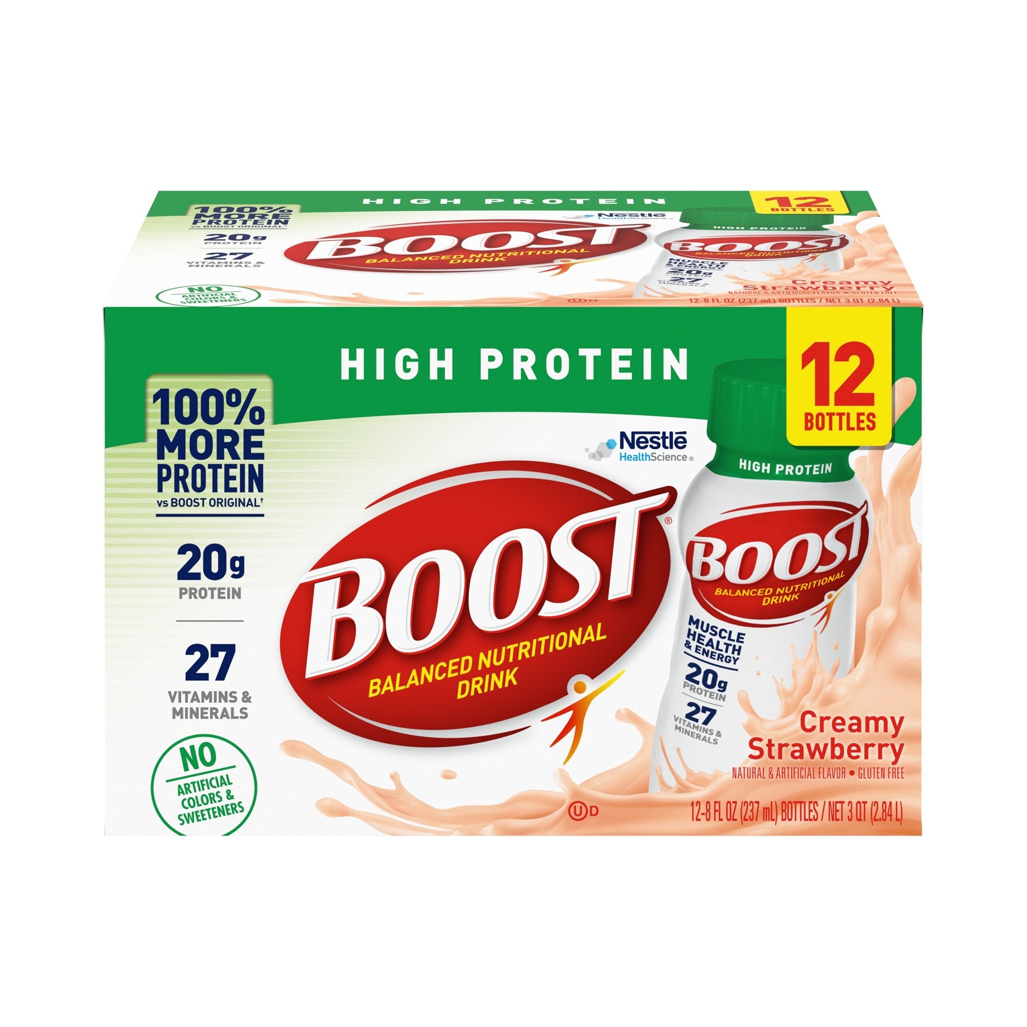 Boost® High Protein Strawberry Complete Nutritional Drink, 8-ounce bottle 00041679801970