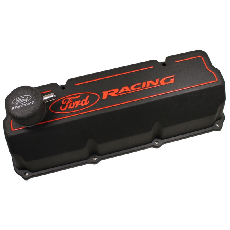 Ford 351C Aluminum Valve Cover Set - Black Finish FRDM6582-Z351B