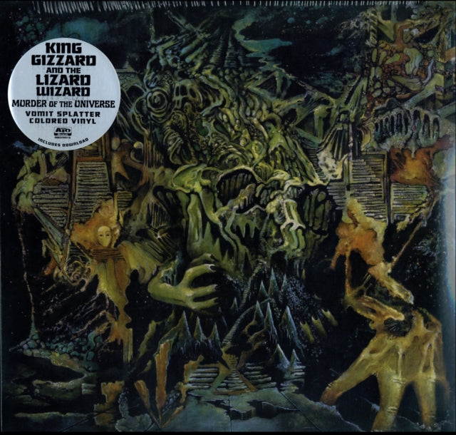 King Gizzard & The Lizard Wizard - Chunky Shrapnel (2LP/Gold With Black Splatter Vinyl) & Murder Of The Universe (Transparent Green W/Mustard Yelow Splatter LP Vinyl) & Live In Brussels '19 (140G/3LP) & Live In Brussels '19 (Fuzz Club Official
