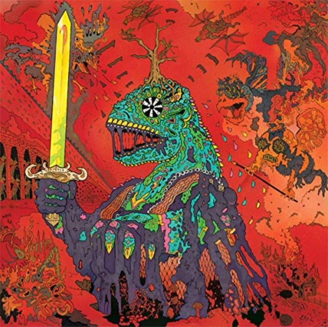 King Gizzard & The Lizard Wizard - Ice, Death, Planets, Lungs, Mushrooms & Lava (2LP/Recycled Black Wax Vinyl) & Eyes Likes The Sky (Peach LP Vinyl) & 12 Bar Bruise (Sea Foam Green LP Vinyl) & Nonagon Infinity (Alien Warp Drive Edition) (2LP/Coloured