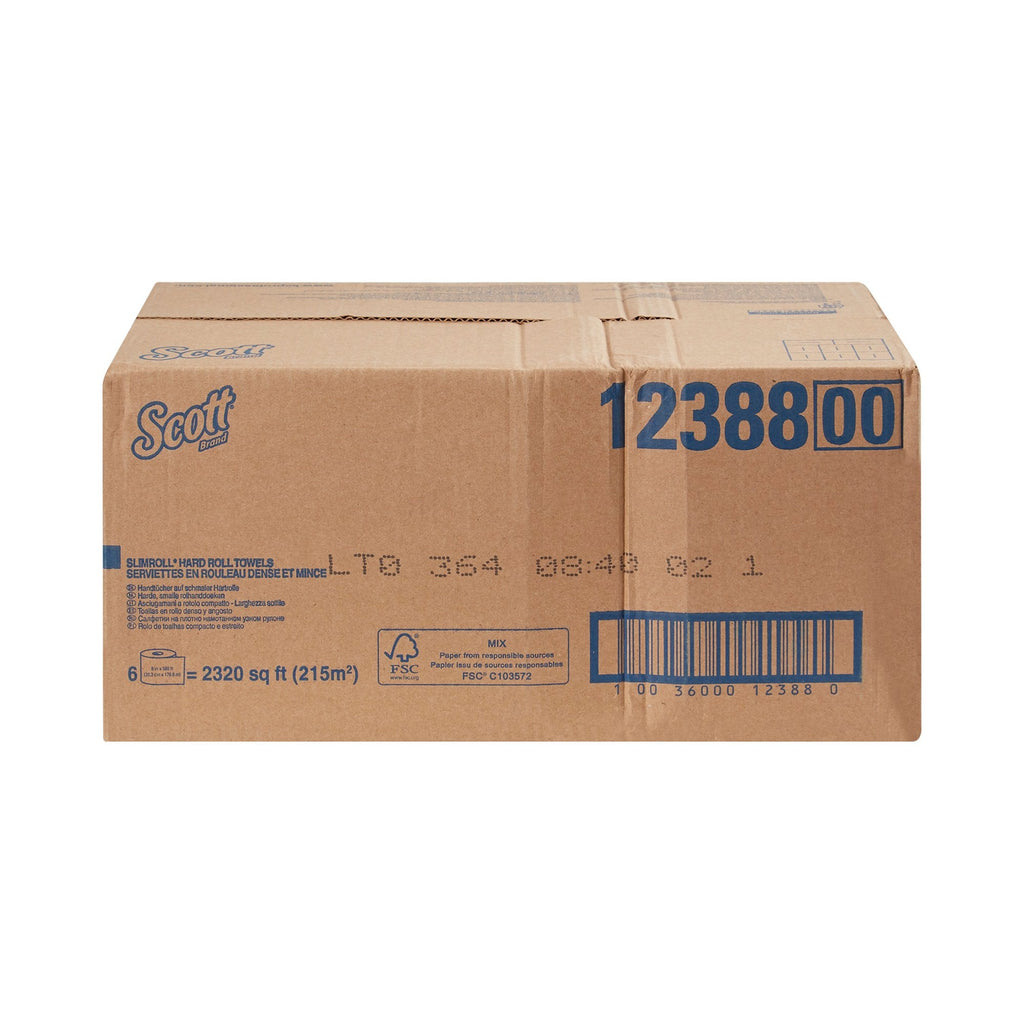 Scott® Control Slimroll™ White Paper Towel, 8 Inch x 580 Foot, 6 Rolls per Case 12388