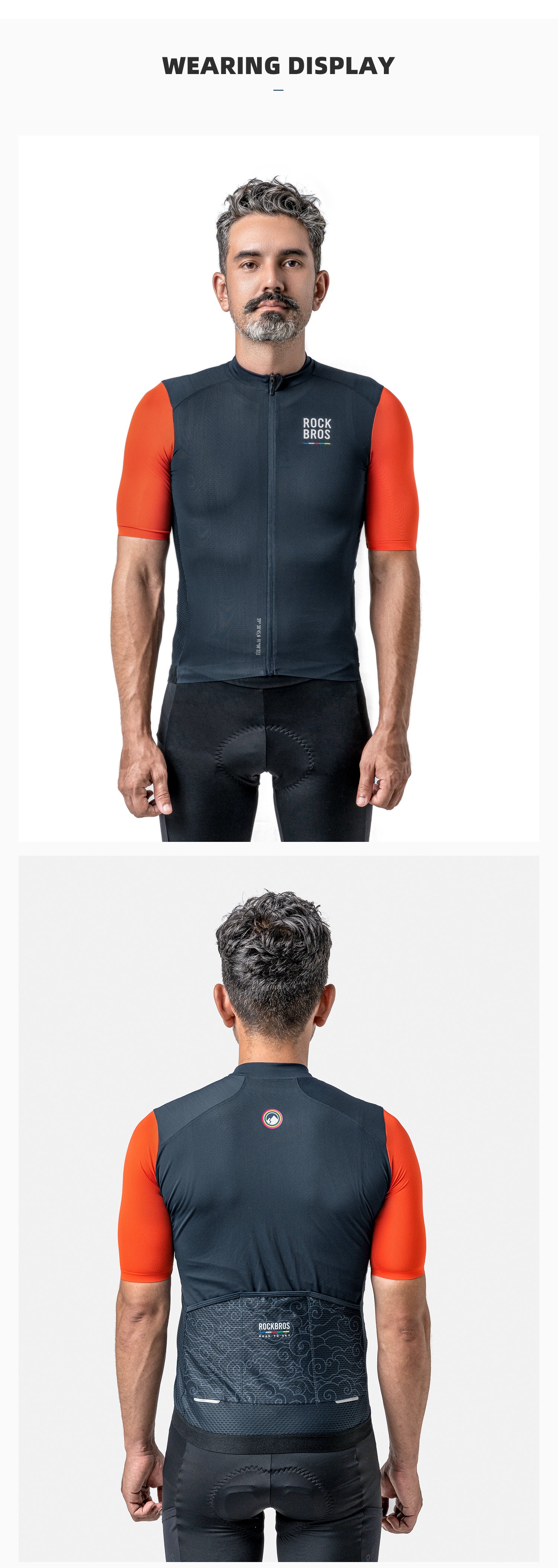 【ROAD TO SKY】by ROCKBROS Men's Short-Sleeve Cycling Jersey in Various Colours