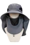 Dark Neutral Wide Brim Poly Fabric Mesh Sun Visor/DARK GRAY