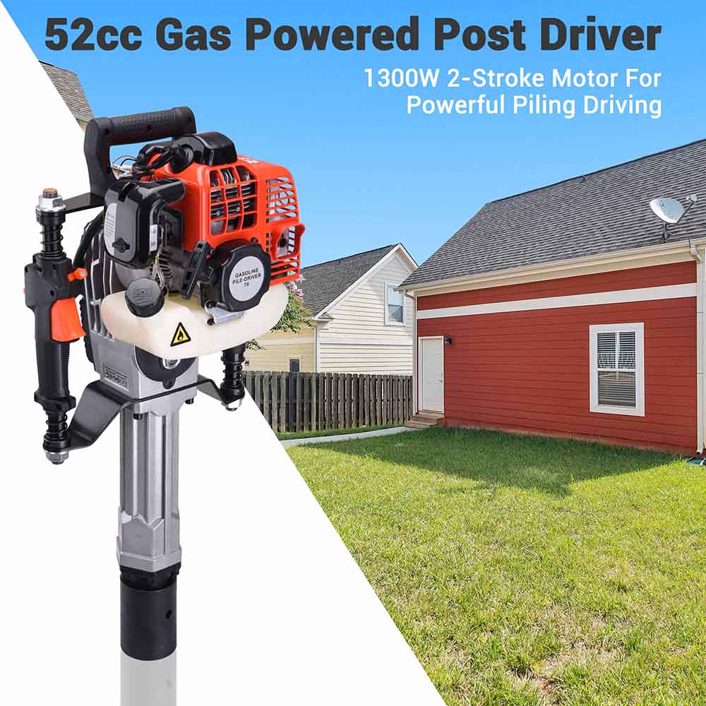 Yescom Gas Powered T Post Driver 1300W 52cc 2-stroke w/ EPA