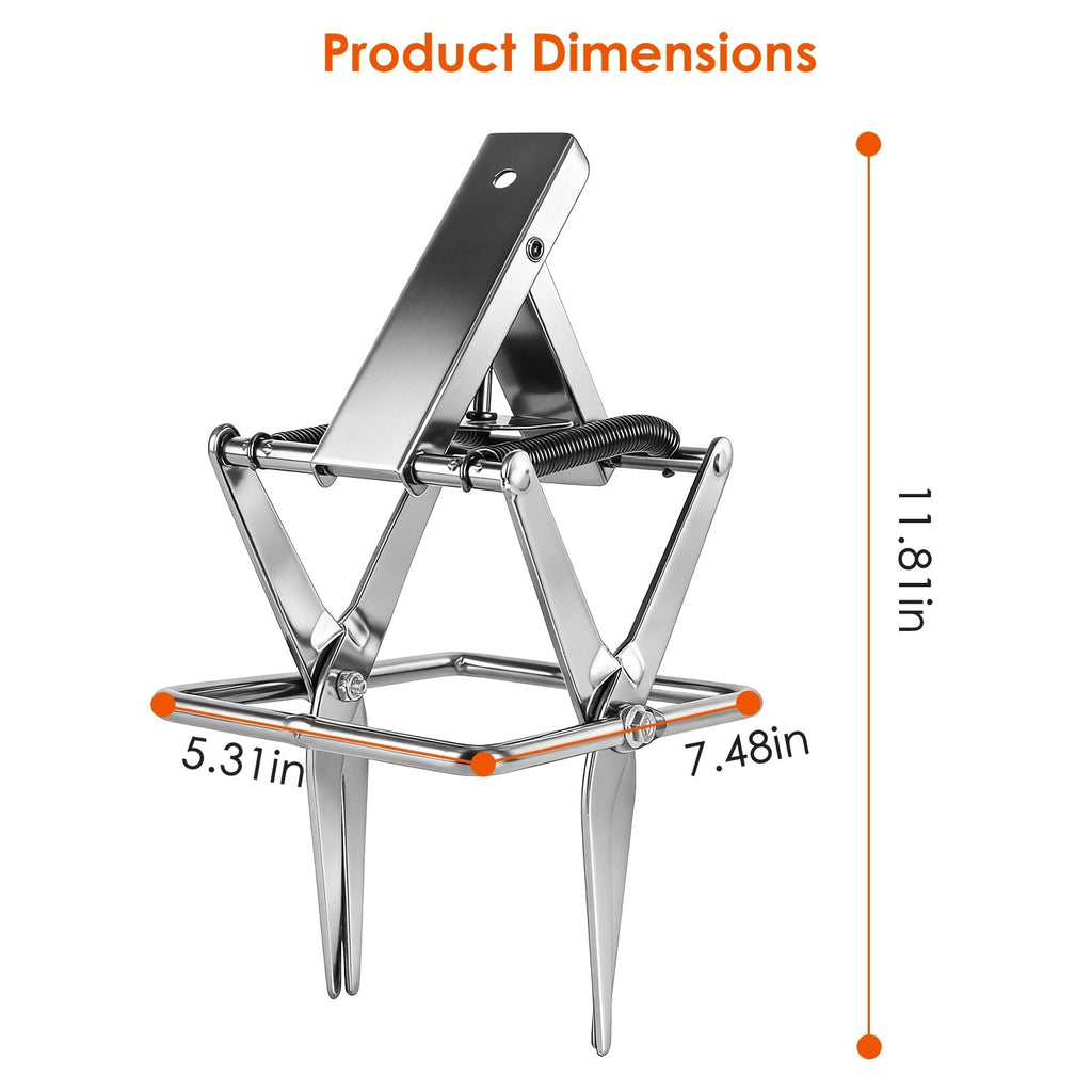 2PCS Reusable Metal Mole Traps for Lawn & Garden
