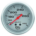Autometer Pro Comp 2-5/8in Silver Liq-Fill Oil 140-280 ATM4641