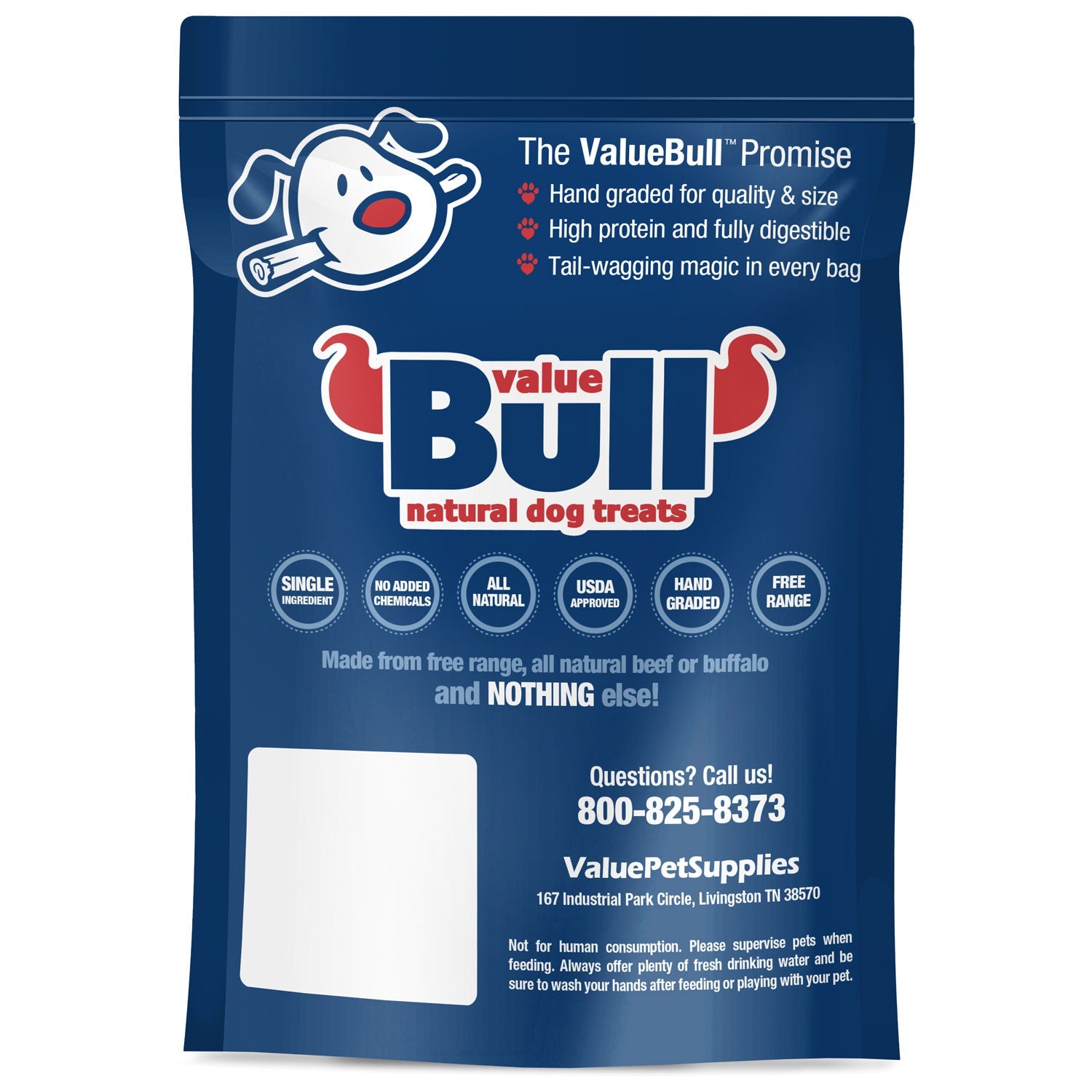 ValueBull Braided Bully Sticks for Large Dogs, Thick 6 Inch, 10 Count