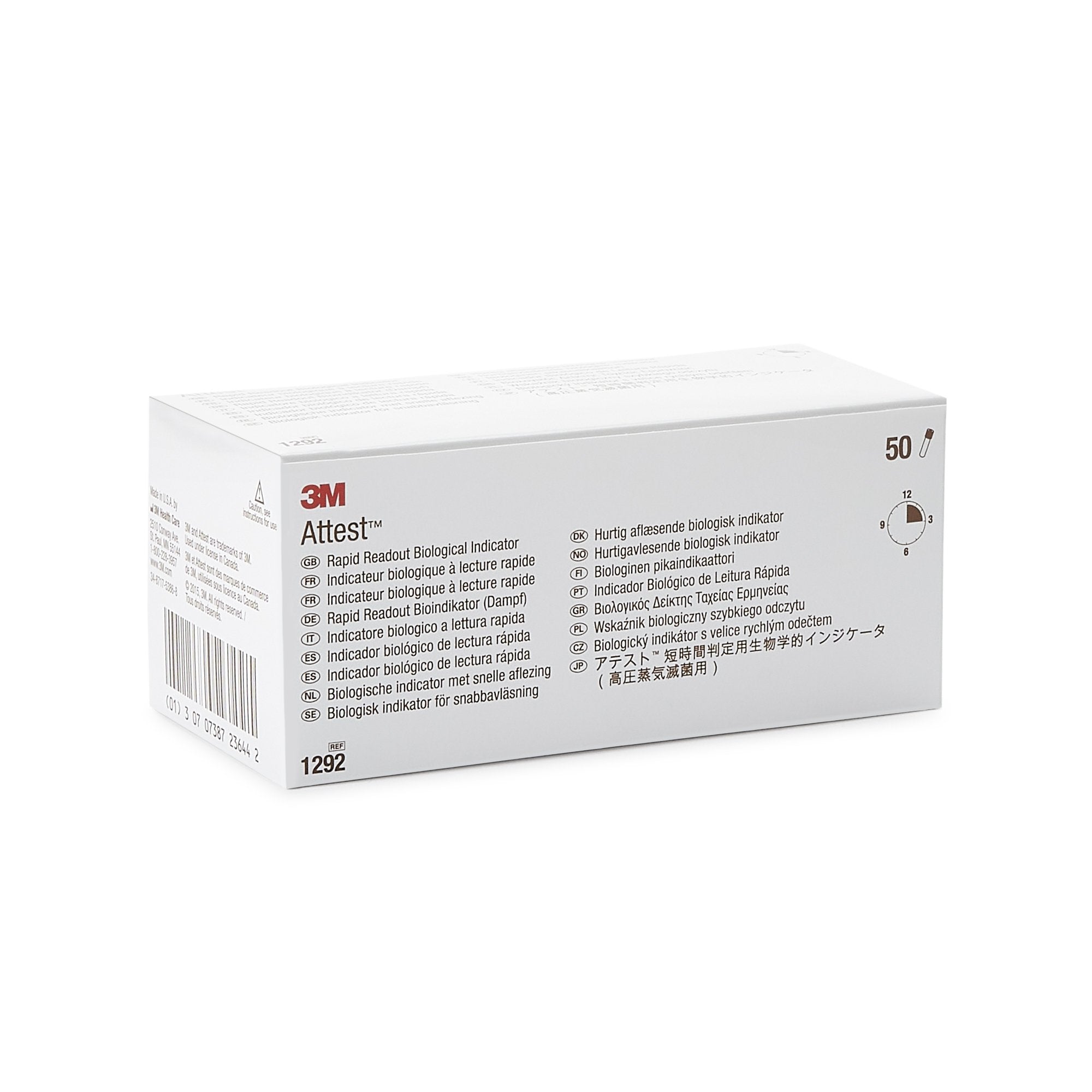 3M™ Attest™ Rapid Readout Sterilization Biological Indicator Vial 1292