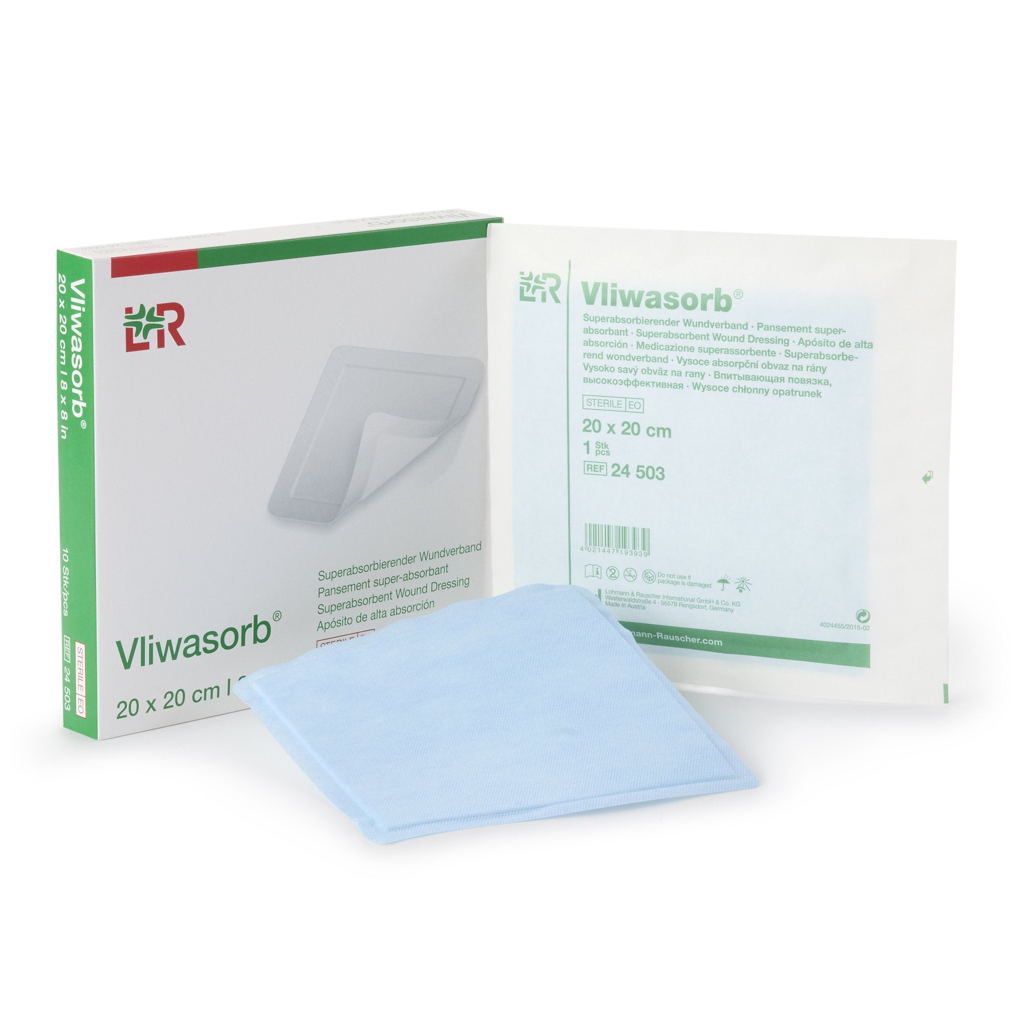 Vliwasorb® Superabsorbent Wound Dressing, 8 x 8 Inch 24503
