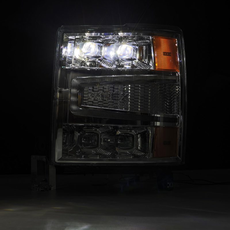 AlphaRex 04-15 Chevy 1500HD NOVA-Series LED Proj Headlights Chrome w/Activ Light/Seq Signal & SB DRL 880240 *Discontinued
