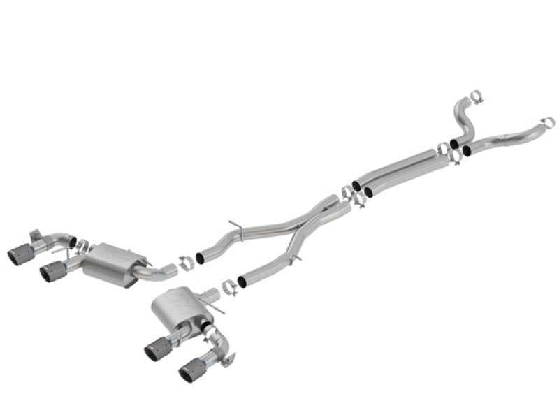 Borla 17-18 Chevrolet Camaro ZL1 6.2L V8 Atak Catback Exhaust w/ Dual Mode Valves CF Black Anod 140727CFBA