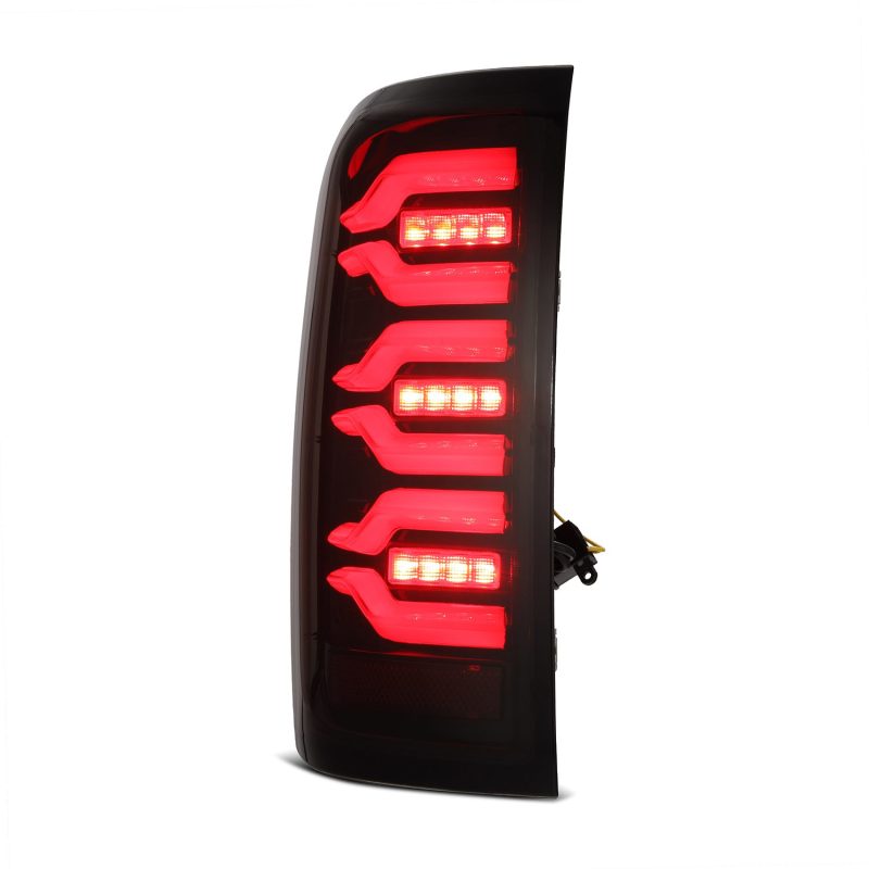 AlphaRex 14-18 Chevy Silverado 1500 Luxx-Series LED Tail Lights Black/Red w/Activ Light/Seq Signal 620050 *Discontinued