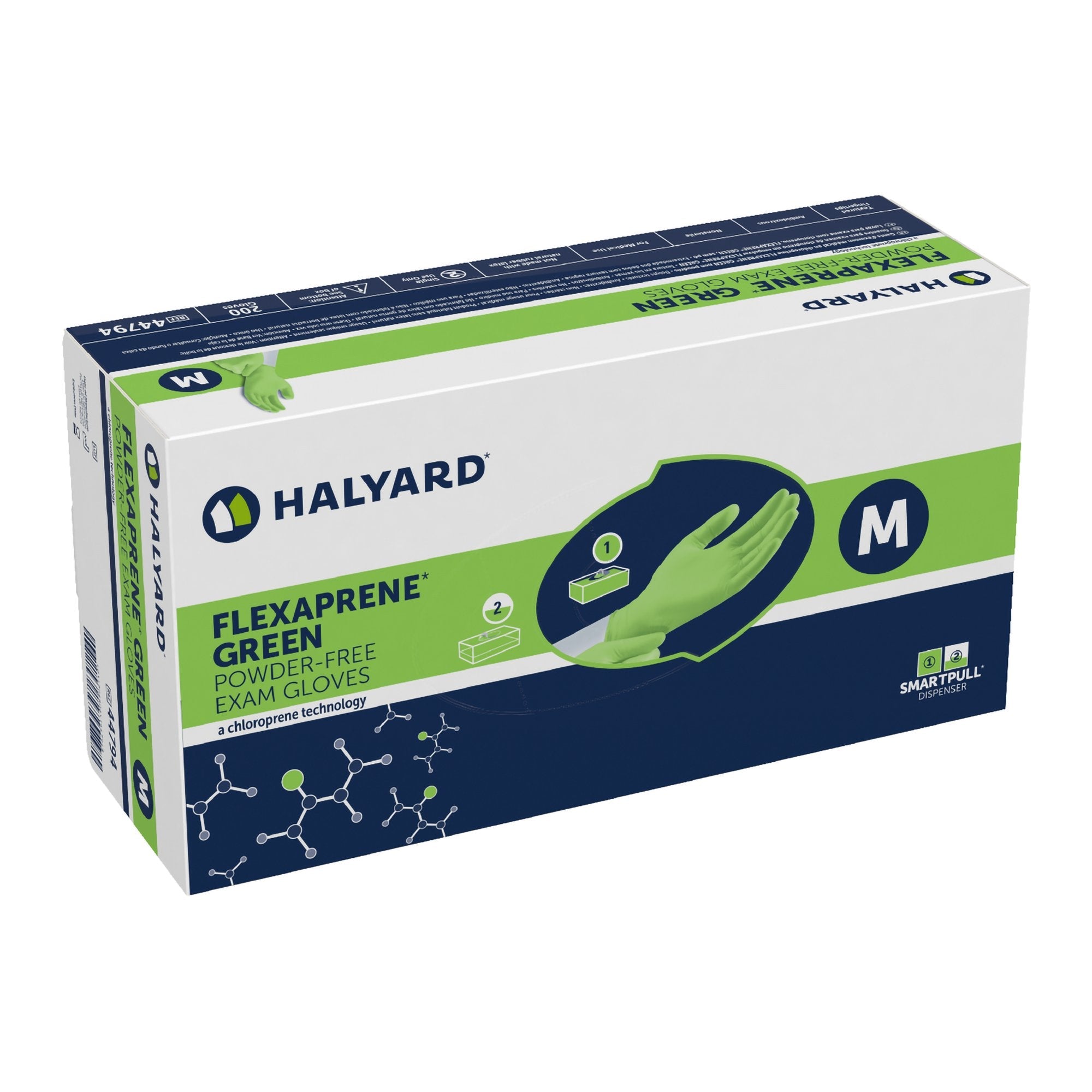 Flexaprene Green Chloroprene Exam Glove, Medium 44794