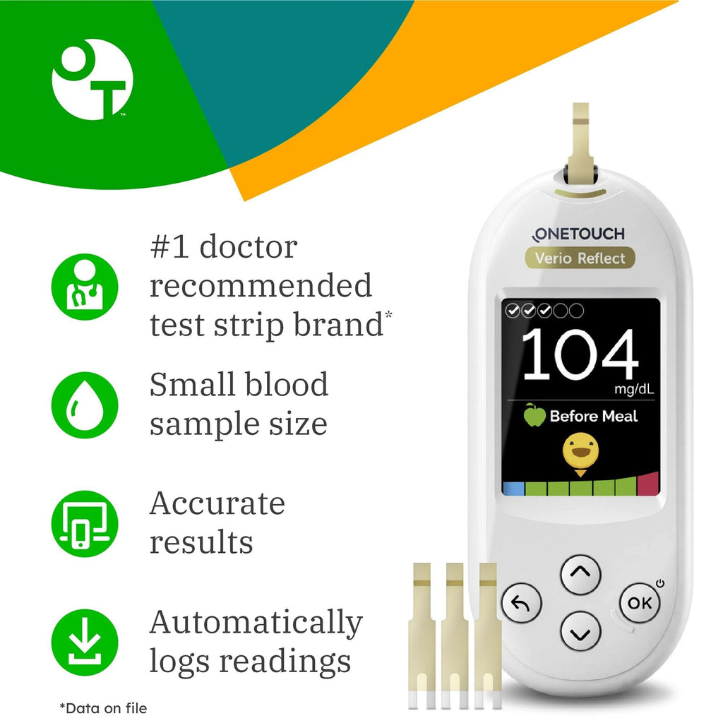 Blood Glucose Test Strips Verio 30 Strips per Pack 024183