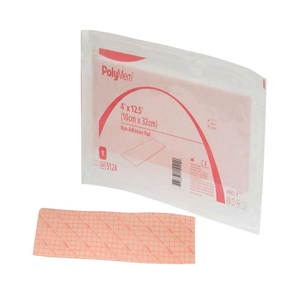 PolyMem® Nonadhesive without Border Foam Dressing, 4 x 12½ Inch 5124