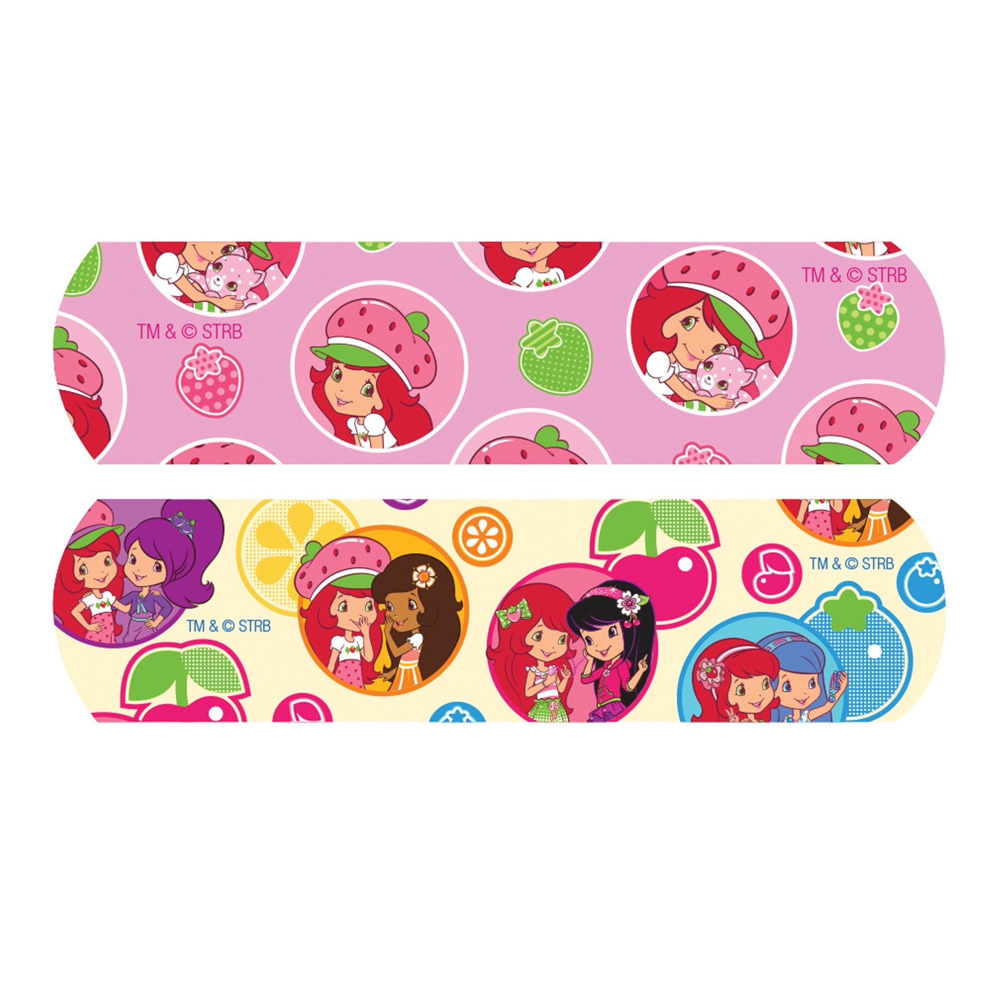 American® White Cross Stat Strip® Strawberry Shortcake Design Adhesive Strips 10851